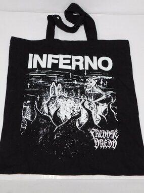 Freddie Dredd INFERNO Tote Bag Black White